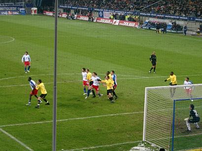 HSV gegen Kaiserslautern. ( oder HSV und der Schnee )